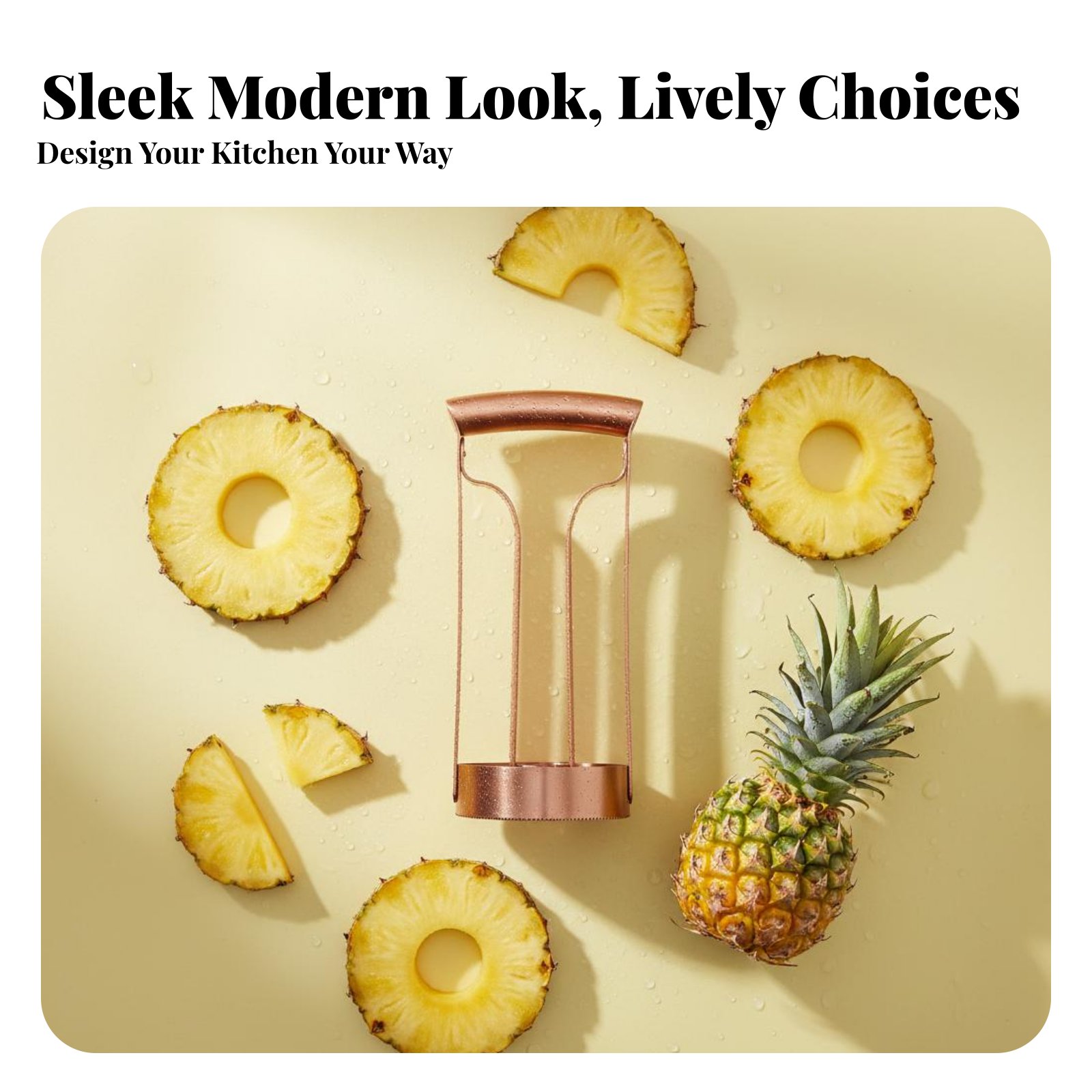 Kitchen Gadgets Usa - قطاعة أناناس من الفولاذ المقاوم للصدأ