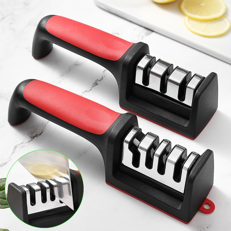 Kitchen Gadgets Needed - مبراة سكاكين متعددة الوظائف للمطبخ بثلاثة