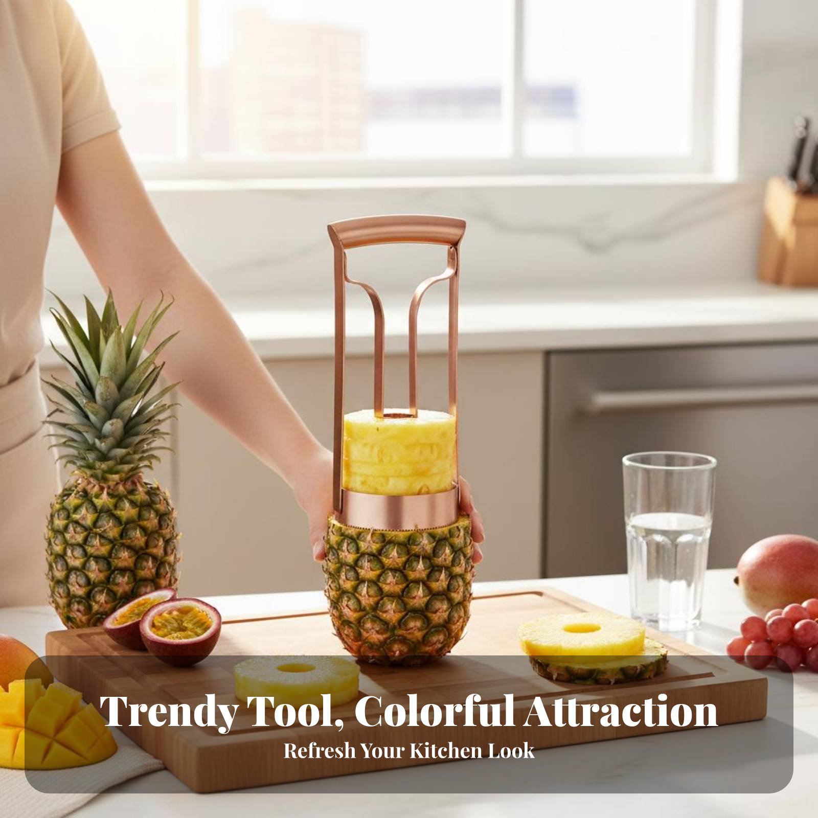 قطاعة أناناس من الفولاذ المقاو - مراجعة Kitchen Gadgets Usa وسعره