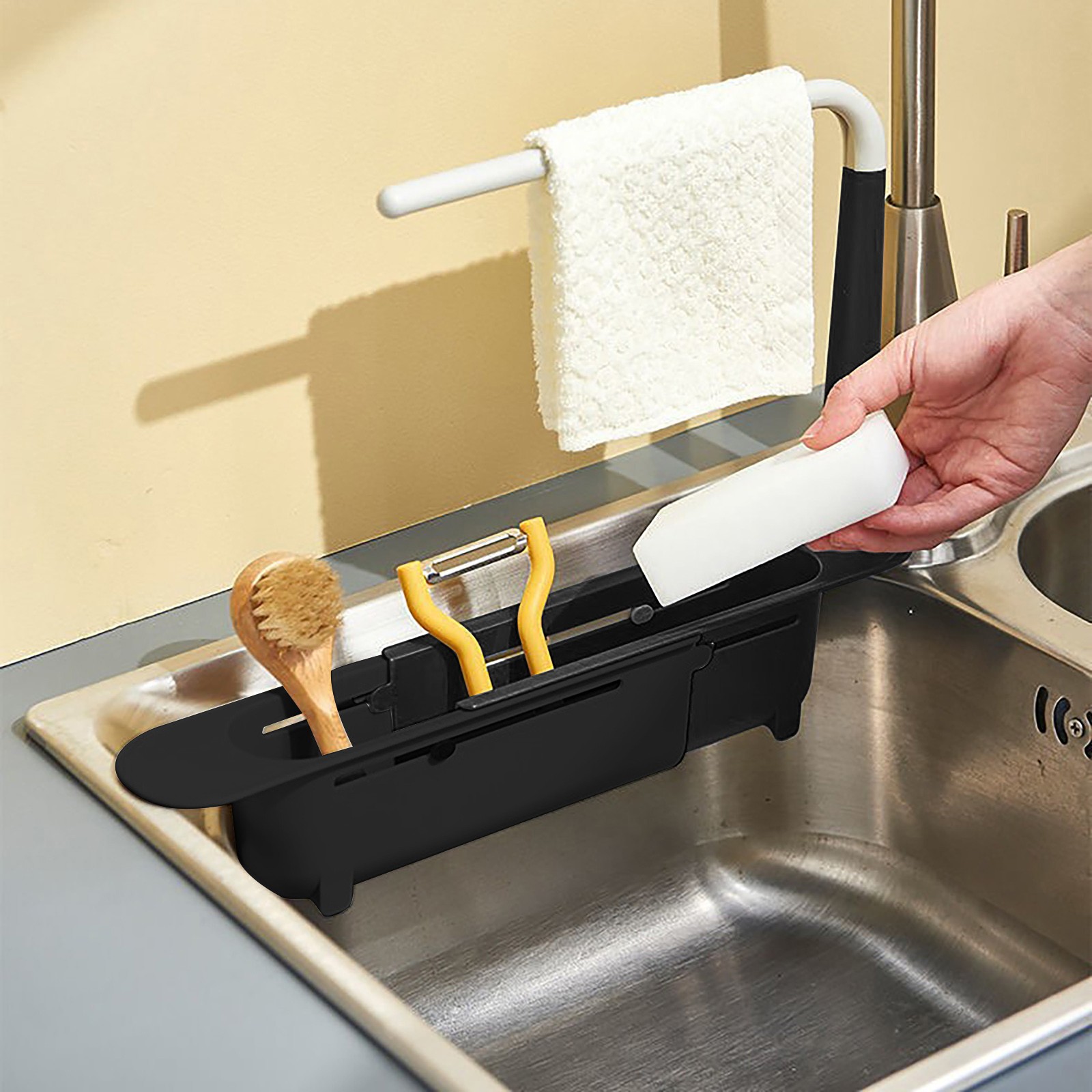 تجفيف بالوعة Elescopic ، منظم  - مراجعة Quirky Kitchen Gadgets وسعره