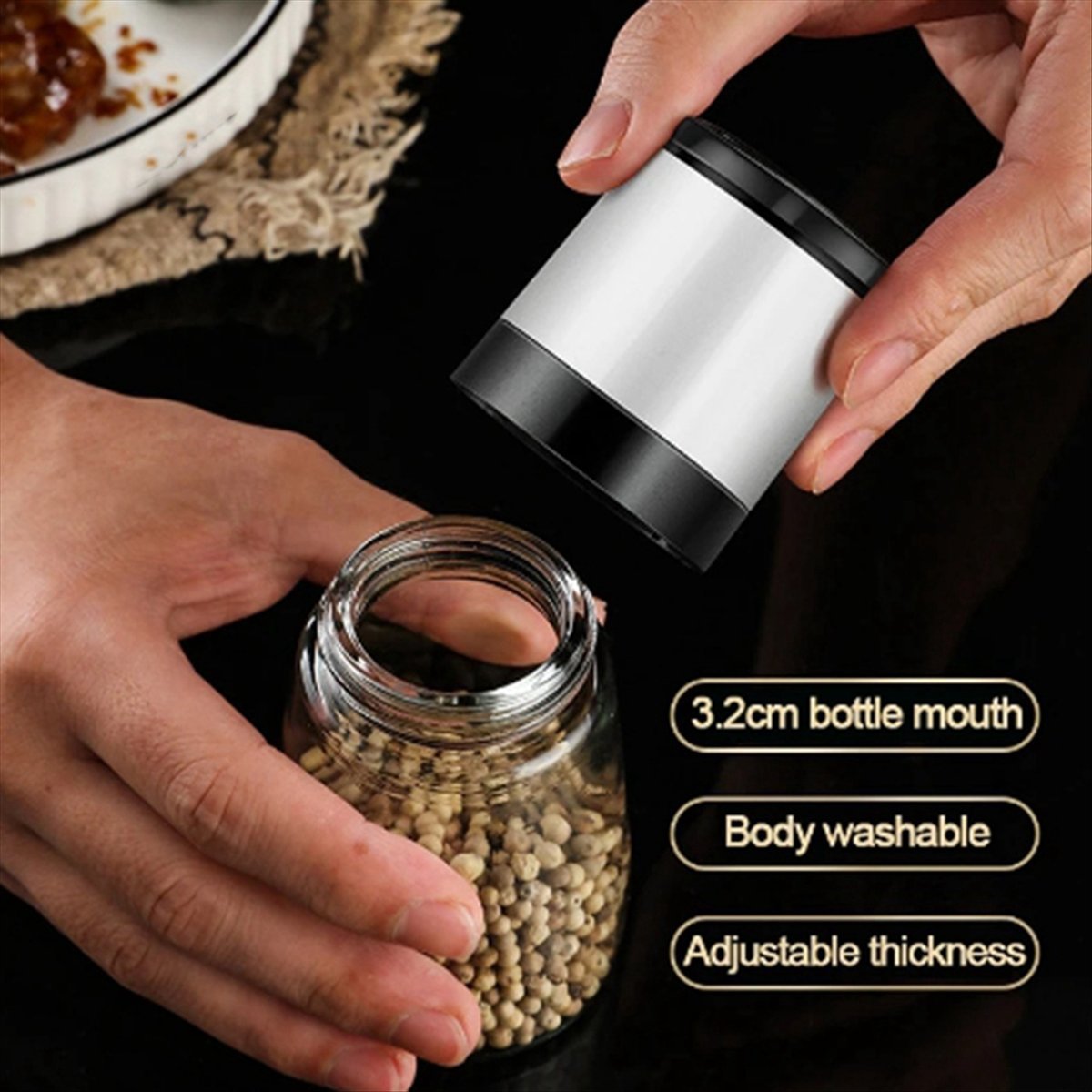 مطحنة يدوية للملح والفلفل من ا - مراجعة Kitchen Gadgets Usa وسعره