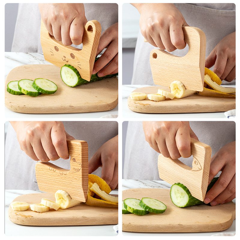 سكين خشبي للأطفال لطيف الأسماك - مراجعة Kitchen Gadgets For Kids وسعره