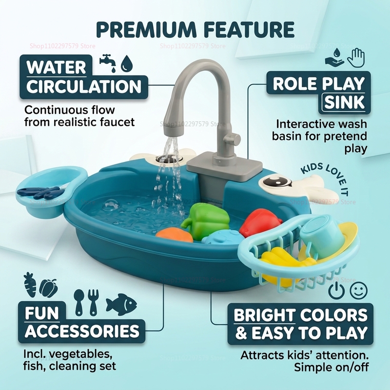 لعبة حوض ماء تفاعلية للأطفال ا - مراجعة Kitchen Gadgets For Kids وسعره