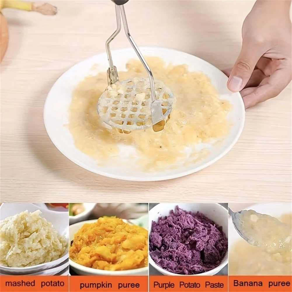 هراسة بطاطس يدوية من الفولاذ ا - مراجعة Kitchen Gadgets For Kids وسعره